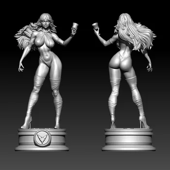 1/24 75mm 1/18 100mm смола модел комплекти вампир момиче скулптура фигура небоядисани без цвят RW-1126