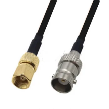 1pcs SMC женски към BNC женски адаптер RF пигтейл RG174 джъмпер кабел