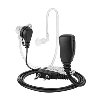 2 Pin PTT MIC слушалки Rahasia Akustik Tabung In-Ear слушалка untuk Kenwood TYT Baofeng UV-5R BF-888S CB радио Aksesoris