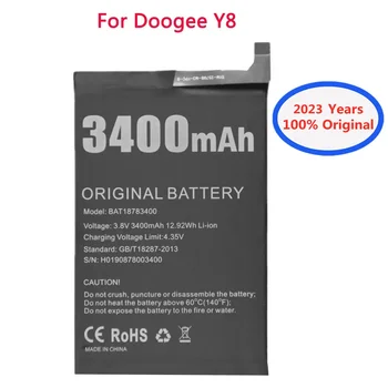 2023 години 100% оригинална батерия за DOOGEE Y8 BAT18783400 батерия 3400mAh Дълъг капацитет в режим на готовност Bateria Batterie