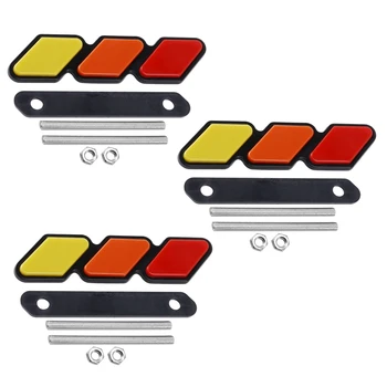 3X трицветна предна решетка емблема за Toyota Tacoma 4Runner Highlander RAV4