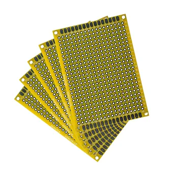 5PCS PCB съвет жълт двустранен съвет 5 * 7 см PCB DIY универсални платки