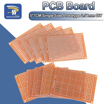 5X7 cm 5 * 7cm едностранен прототип 2.54mm DIY PCB Breadboard Universal Board Experimental Bakelite Copper Plate Circuirt Board