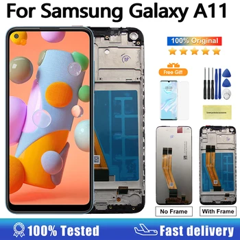 6.4''Оригинален дисплей за Samsung Galaxy A11 M11 LCD дисплей сензорен екран дигитайзер събрание за Samsung A11 A115F M115F дисплей