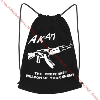 Ak-47 Предпочитано оръжие Вашият враг лого шнур раница фитнес обучение еко приятелски открит бягане спортна чанта