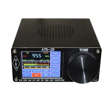 ATS-25 Пълнолентов радиоприемник FM AM (MW &SW) SSB (LSB & USB) Ham радио ленти предварително конфигурирани