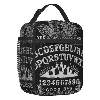 Black Witch Ouija Board Изолирани чанти за обяд за жени Магьосничество Хелоуин окултен охладител Thermal Bento Box Деца Училище Деца