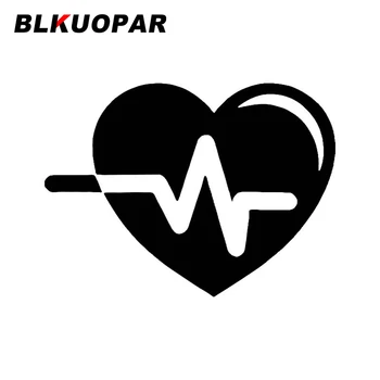 BLKUOPAR Знак за сърцебиене Стикери за кола Винил Материал Ваденки Устойчиво на надраскване предно стъкло Сърф Водоустойчив Забавен персонализиран печат