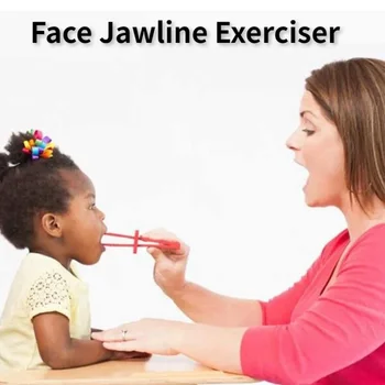 Face Jawline Exerciser Double Chin Remover Masseter Trainer Челюстен мускул Силиконова дизартрия Афазия Възстановяване Инструмент за дъвчене на тънко лице