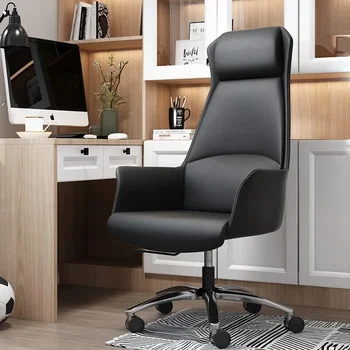 HOOKI Официален нов изпълнителен стол Накланящ се компютърен стол Президент Мениджър Офис стол Въртящ се спининг