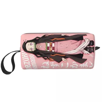 Kamado Nezuko Demon Slayer грим чанти аниме тоалетни принадлежности козметична чанта мода водоустойчив торбичка за съхранение на чантата