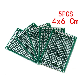 PCB съвет 4x6 см универсална печатна платка 4 * 6 двустранен прототип PCB плоча 40 * 60mm за Arduino експеримент медна дъска
