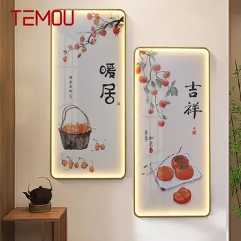 TEMOU модерна картина стена светлина LED китайски творчески прост стенопис sconce лампа за дома хол проучване коридор декор
