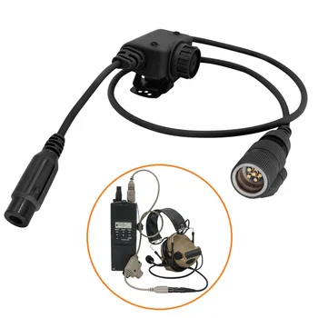 U94 Ptt тактически адаптер за слушалки RAC Ptt 6 пинов щепсел за PRC148 / PRC 152 Военен еърсофт COMTAC стрелба ловни слушалки