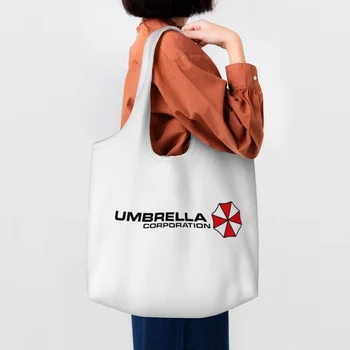 Umbrella Корпорации Хранителни стоки Пазарски чанти Печат платно купувач голяма пазарска чанта рамо голям капацитет трайни видео игра чанта
