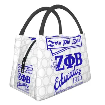 Zeta Phi Бета изолирана чанта за обяд за къмпинг пътуване водоустойчив охладител термичен Бенто кутия жени термични чанти