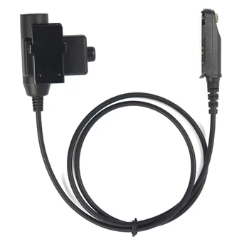 Адаптер за слушалки Тактически U94 PTT кабелен щепсел за Baofeng UV-9R Plus UV-XR BF-A58 BF-9700 GT-3WP Преносим уоки токи издръжлив