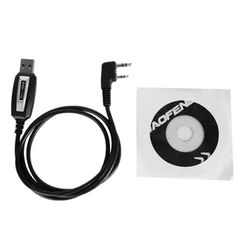 Аксесоари за кабели за писане K порт програмен кабел Baofeng UV-5R USB кабел за програмиране с драйвер CD CB радио уоки-токи