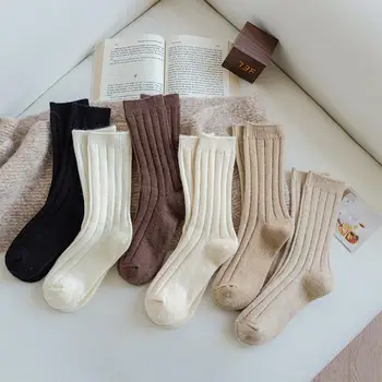 Дамски зимни чорапи дамски чорапи уютен реколта японски стил дамски зимни чорапи дебели плетени меки топли с висока еластичност