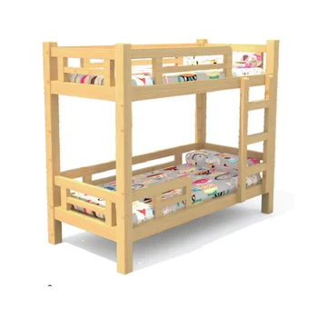 Двуслойно евтино ценово предимство детска градина дървено детско легло