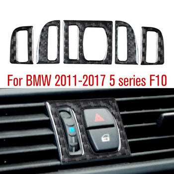 Интериорно табло за кола AC Air Outlet Vent Frame Trim стикер за BMW 2011-2017 5 Серия F10 520 528 530 535 550