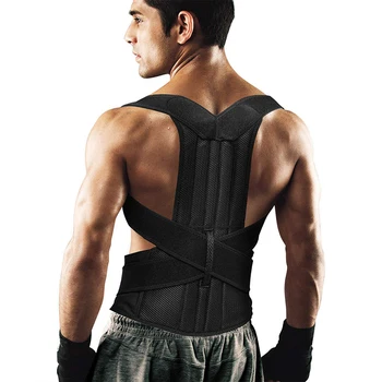 Коректор на стойката на гърба за жени и мъже Регулируема сколиоза Back Shaper за болки в кръста и рамото Лумбален поддържащ колан
