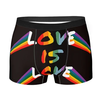 Любовта е любов с дъгата Празнуване на месеца на гордостта ЛГБТ гащи Homme Panties Мъжко бельо Проветряване на шорти Боксерки