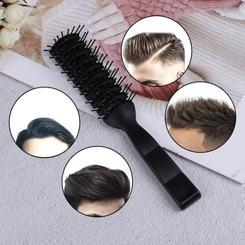 Мъже Пластмасови Vent четка за коса гребен антистатични, масаж коса грижи ребра гребен за мъже бръснар фризьорски масаж четка за коса