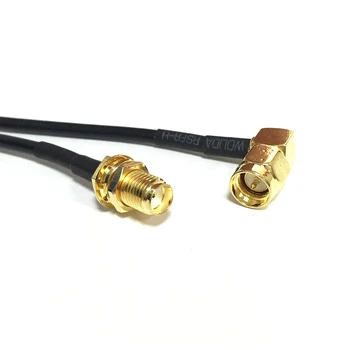 Нов модем удължителен кабел SMA мъжки щепсел прав ъглов превключвател SMA женски жак гайка опашка RG174 кабел 20 см 8inch