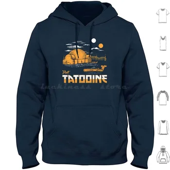 Посетете Tatooine Hoodie памук Дълъг ръкав Посетете Tatooine Tatooine Tantooine Пясък Груба планета Слънчева система Space Stars Star