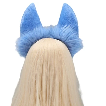 Прекрасни лисици ухо коса обръч косплей аниме характер лента за коса на живо излъчване косплей шапки за тийнейджъри жена