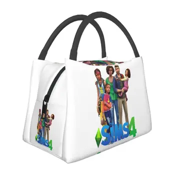 Сладко семейство The Sims видео игра изолирани чанти за обяд за жени Resuable охладител Thermal Bento Box Work Travel чанта за обяд
